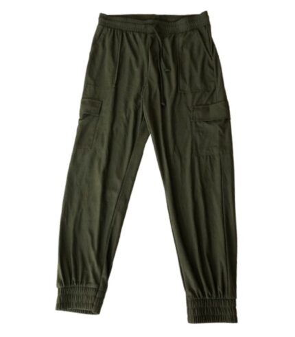 Amisu Olive Green Casual Jogger Pants