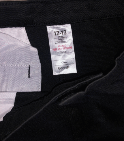 George Black Slim Fit Pants