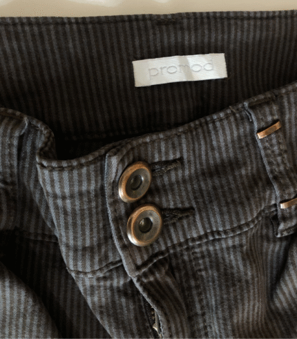 Promod Dark Grey Striped Pants