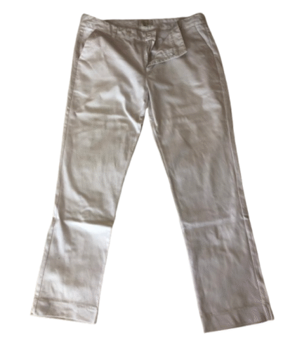 White Straight-Leg Trouser