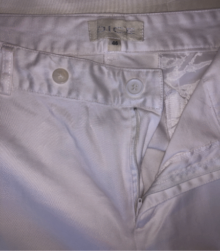 White Straight-Leg Trousers