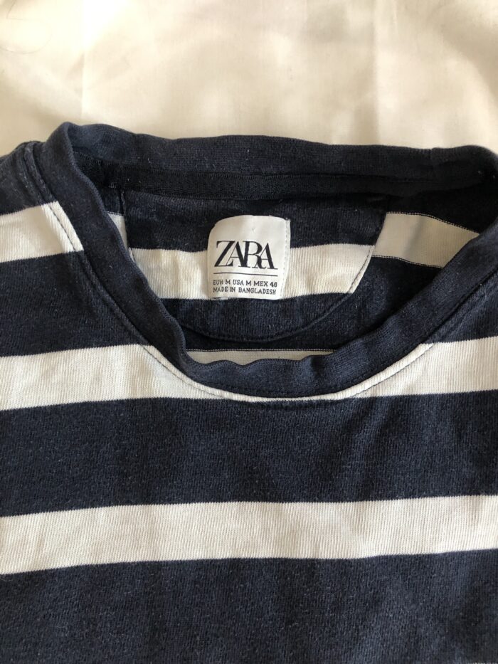 Zara Navy & White T-Shirt